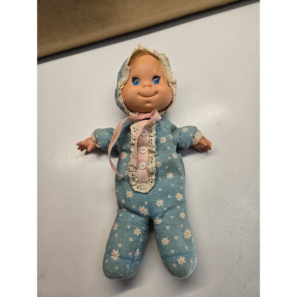 1970 Mattel Talking Baby Bean Doll She Works Vinyl Head Soft Body Filled Beans